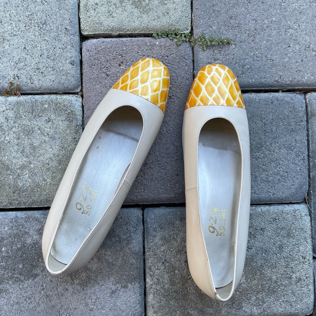 Leather Twotone Chunky Flat Heel Loafer Leather Twotone Chunky Flat Heel Loafer
